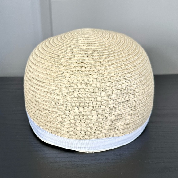 Janie and Jack Girls Bow Straw Riding Hat, Size 6-8 - Picture 4 of 6